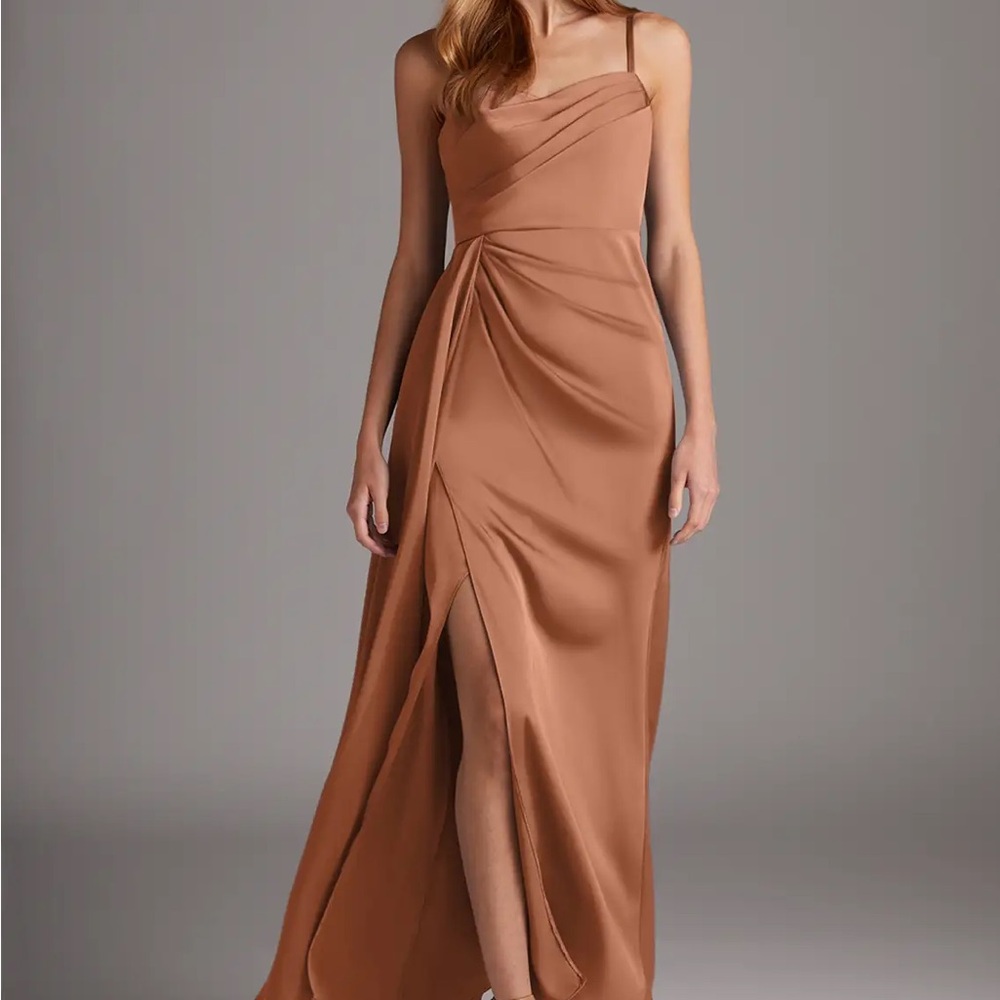 Azazie Bona Bridesmaid Dress in Bronzer, Size A2